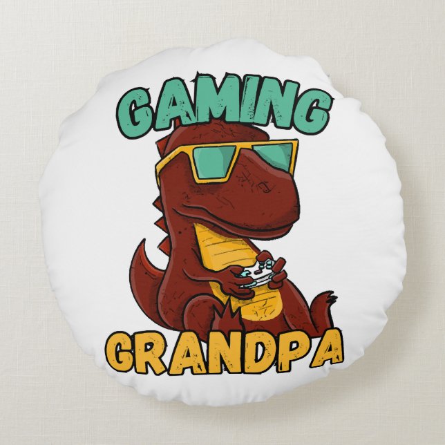 Coussins Ronds Papy des jeux vidéo (Dos)