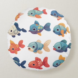Coussins Ronds Parade aquatique adorable