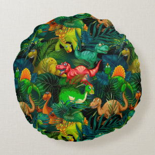 Coussins Ronds Parc Dinosaur