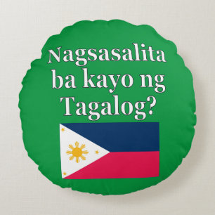 Coussins Ronds Parlez-vous le tagalog ? en tagalog. Fanion