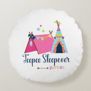 Coussins Ronds Parties de Sleepover de Teepee