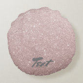 Coussins Ronds parties scintillant rose en or (Dos)