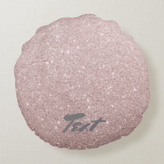 Coussins Ronds parties scintillant rose en or (Dos)