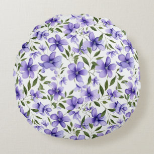 Coussins Ronds Passion des fleurs violettes