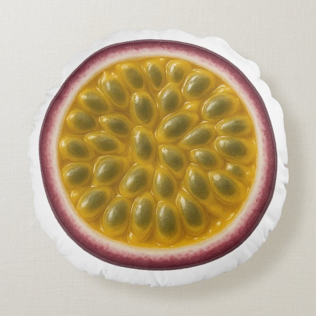 Coussins Ronds Passionfruit Round Pillow - Fresh and Fruity (Devant)
