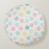 Coussins Ronds Pastel Dots Motif non parfait (Dos)