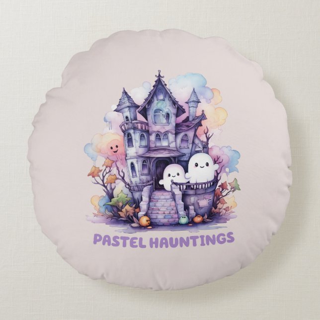 Coussins Ronds Pastel Hauntings (Devant)