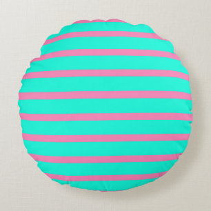 Coussins Ronds Pastel Turquoise Bleu Vert Et Rose