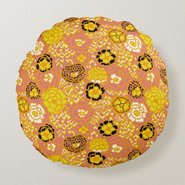 Coussins Ronds Pastèque Citron Or (Devant)