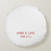 Coussins Ronds Pâtes & Love Cute Pet Lover Typographie Amoureux d (Dos)