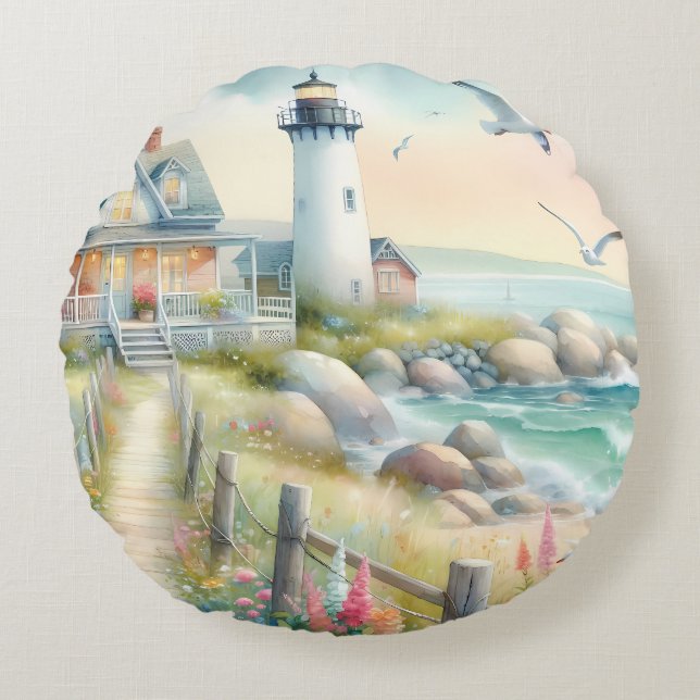 Coussins Ronds Pathway to the Lighthouse Coastal Cottage (Devant)