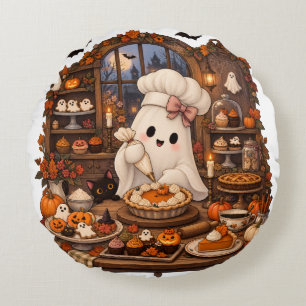 Coussins Ronds Pâtissier fantôme mignon Halloween boulangerie han