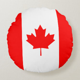 Coussins Ronds Patriotic National Flag of Canada