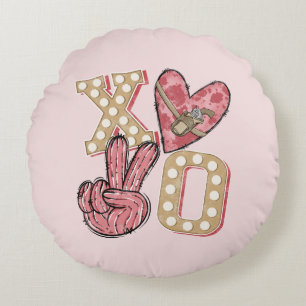 Coussins Ronds Pays XOXO - L'amour de l'Ouest sauvage