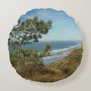 Coussins Ronds Paysage de Torrey Pine et de la côte californienne