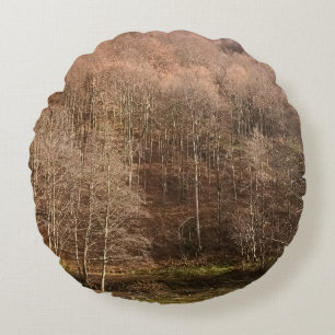 Coussins Ronds Paysage forestier automnal - Nature sauvage Rouman