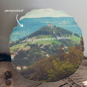 Coussins Ronds Paysage montagneux romantique