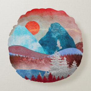 Coussins Ronds Paysage Silver Eagle
