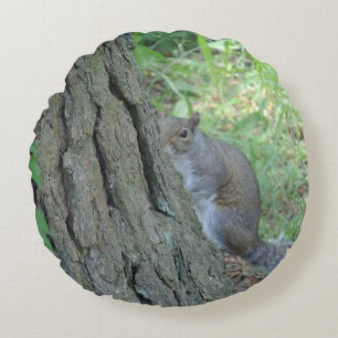 Coussins Ronds Peek A Boo Squirrél -