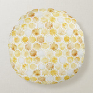 Coussins Ronds Peigne jaune or