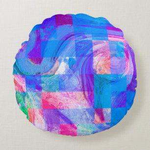 Coussins Ronds Peindre comme une illustration graphique. La belle