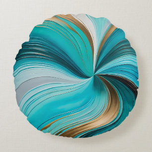 Coussins Ronds Peinture à l'huile colorée Art Jeu rond Oreiller