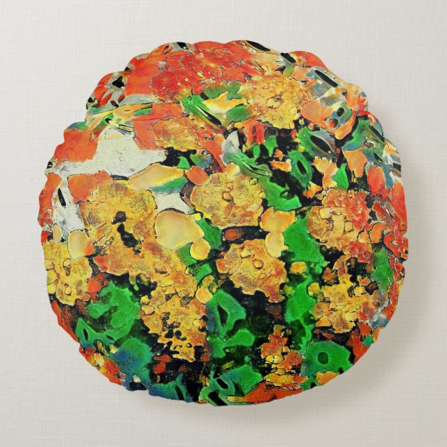 Coussins Ronds Peinture à l'huile Retro : Van Gogh Monet (Devant)