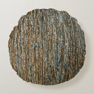 Coussins Ronds Peinture abstraite Brown et noire