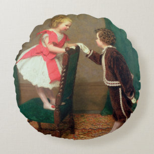 Coussins Ronds Peinture classique vintage d'enfants victoriens