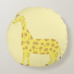 Coussins Ronds peinture de girafe