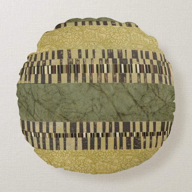Coussins Ronds Peinture de panneau de Multipatterned (Devant)