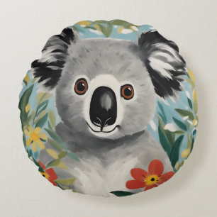 Coussins Ronds Peinture Koala
