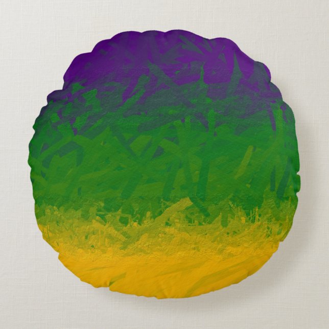 Coussins Ronds Peinture Mardi Gras (Devant)