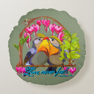 Coussins Ronds Pekin Robins—Leiothrix Love Never Fails