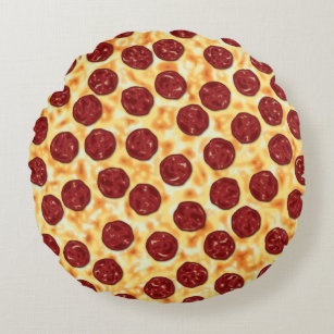 Coussins Ronds Peperoni Pizza art vectoriel