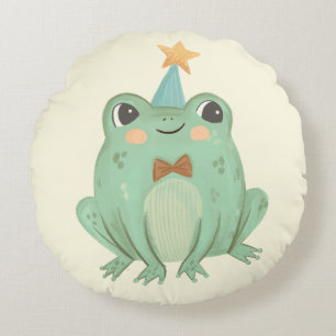 Coussins Ronds Pépinière Cute Frog Baby