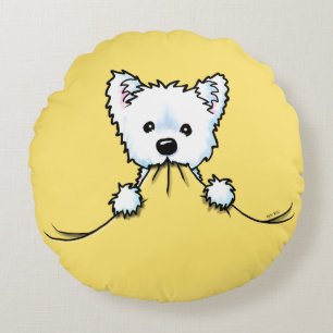 Coussins Ronds Pépinière Westie Cute Aggression