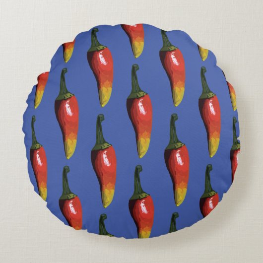Coussins Ronds Peppers chili (Devant)