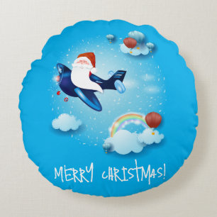 Coussins Ronds Père Noël arrive