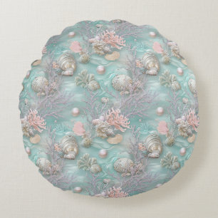 Coussins Ronds Perles sous la mer