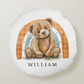 Coussins Ronds Personalisé Ours En Conflit Arc-en-Ciel Pouponnièr (Dos)