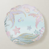 Coussins Ronds Personnalisé "Soyez une sirène" (Dos)