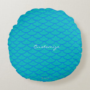 Coussins Ronds pèse-sirène Thunder_Cove aqua/bleu