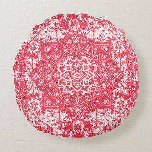 Coussins Ronds Pétales roses sur Kilim Dreams