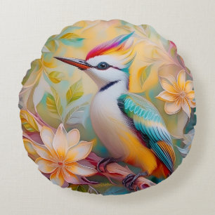 Coussins Ronds Petit arc-en-ciel Pic Imaginaire Oiseau