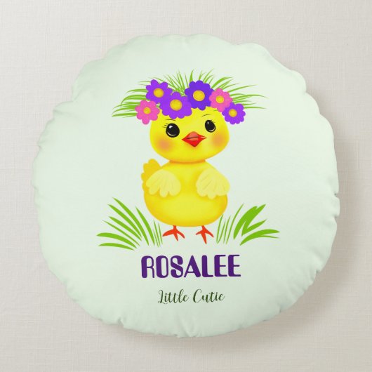 Coussins Ronds Petit canard mignon (Devant)