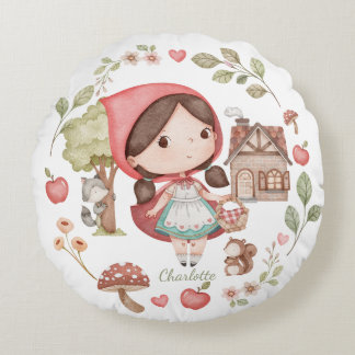 Coussins Ronds Petit Chaperon Rouge Cute Whimsical