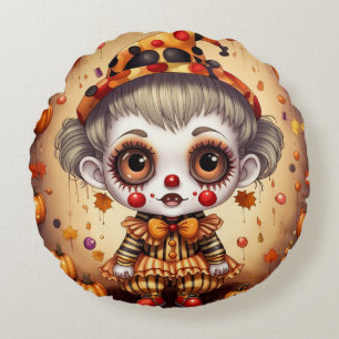 Coussins Ronds Petit clown d'Halloween 2