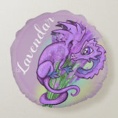 Coussins Ronds Petit jardin Herbe Dragon Lavendar (Dos)