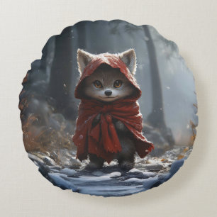 Coussins Ronds Petit loup chaperon rouge